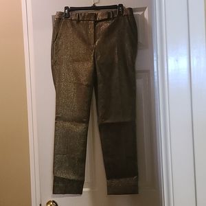 WHBM Gold Shimmery Pants
